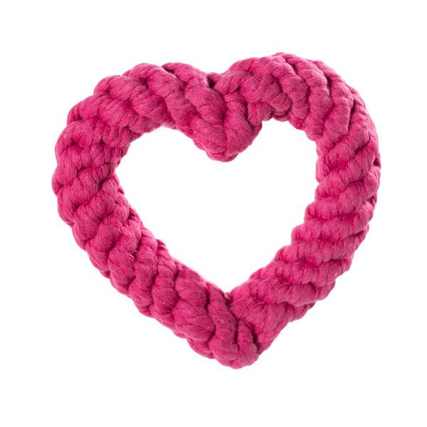 FREE - Pink Heart Shaped Rope Toy